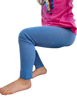 LEGGINSY DZIECIĘCE BAWEŁNIANE CIEMNONIEBIESKIE 110