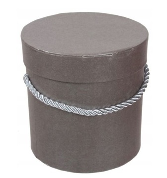 PUDEŁKO kompozycje KWIATY flowerbox SZARY 12x13cm