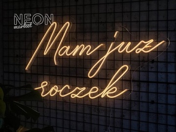 Mam już roczek napis LEDOWY LED Neon LEDON