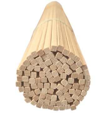 Patyki do Waty Cukrowej 40cm 100szt Kwadratowe Buk