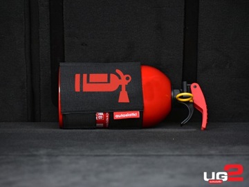 Автомобильный огнетушитель 1кг + держатель на липучке