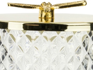 Декоративный стеклянный контейнер с крышкой - Стрекоза