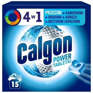 Calgon Tabletki 4w1 Odkamieniacz do Pralki 15 sztuk