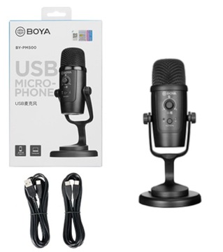 BOYA BY-PM500 MIKROFON POJEMNOŚCIOWY USB 2W1