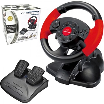РУЛЕВОЕ КОЛЕСО С ПЕДАЛЯМИ ПК PSX PS2 PS3 USB VIBRATIONS