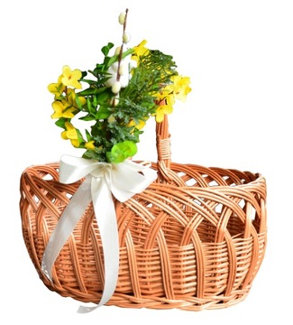 Wiklinowy KOSZ WIELKANOCNY KOSZYCZEK DO ŚWIĘCENIA