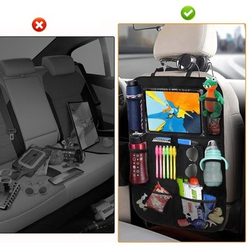 2X АВТОМОБИЛЬНЫЙ ОРГАНИЗАТОР СИДЕНЬЯ, ВОДОНЕПРОНИЦАЕМЫЙ, ЧЕРНЫЙ