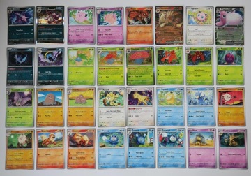 ОРИГИНАЛЬНЫЕ КАРТЫ ПОКЕМОН 151 ПОЛНЫЙ БАЗОВЫЙ НАБОР ИЗ 165 ШТУК!!!