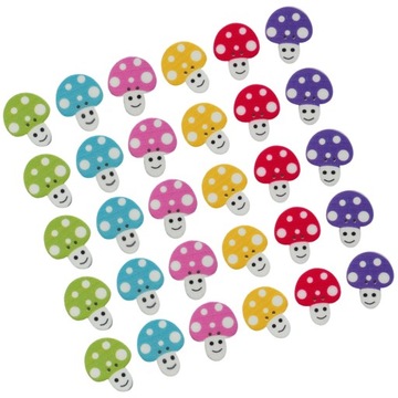 Guziki Pszczoła Grzybki Śliczne Scrapbooking 50 Szt