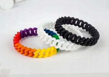 Разноцветные резиновые браслеты с подвесками для мужчин и женщин