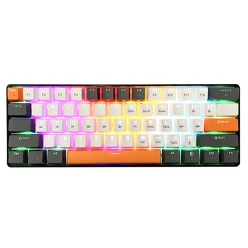 KLAWIATURA GAMINGOWA MECHANICZNA 60 % podświetlana RGB LED MAŁA PRZEWODOWA