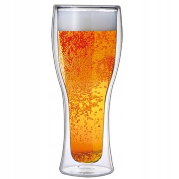 SZKLANKA WYSOKA TERMICZNA KUFEL DO PIWA KOKTAJLÓW Z PODWÓJNĄ ŚCIANKĄ 450ML