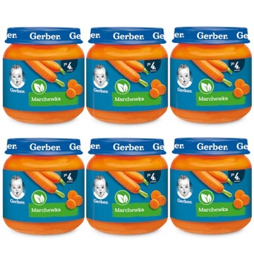 Gerber Marchewka po 4 miesiącu 6x125 g