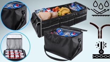 ORGANIZER TORBA DO BAGAŻNIKA SKŁADANA POJEMNA MOCNE RZEPY SZTYWNA JAKOŚĆ XL
