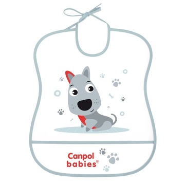 Canpol Śliniak plastikowy miękki CUTE ANIMALS