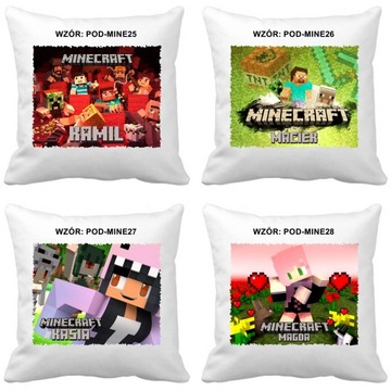 Poduszka + imię MINECRAFT dziewczynka,mikrofibra
