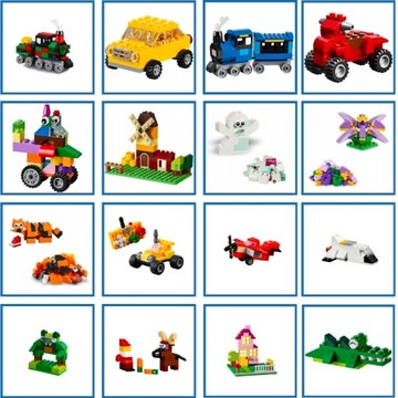 БЛОКИ LEGO CLASSIC ТВОРЧЕСКИЙ ПОДАРОК ​​БОЛЬШОЙ НАБОР LEGO 484 EL. ТЕХНИК XXL