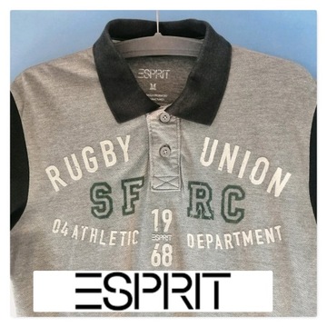 ESPRIT szara męska koszulka RUGBY UNION polo M