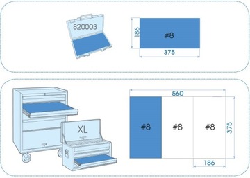 KING TONY 9-30909AY Крючки профильные, монтажные крючки, набор 9 шт.