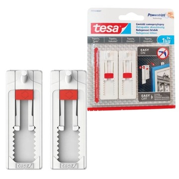 Gwóźdź samoprzylepny TESA regulowany do tapet/tynku 1KG 2szt wewnętrzny