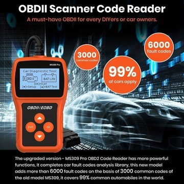Автомобильный сканер obd2, считыватель кодов неисправностей двигателя, ручной сканер