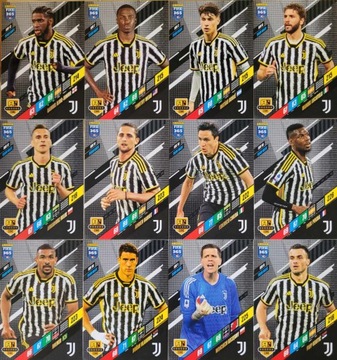 Karty Piłkarskie FIFA 365 2024 KOMPLET bazowych 12 KART JUVENTUS