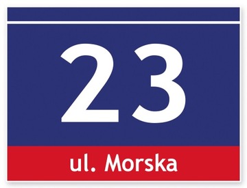 TABLICZKA ADRESOWA z numerem domu tablica 40x30 cm