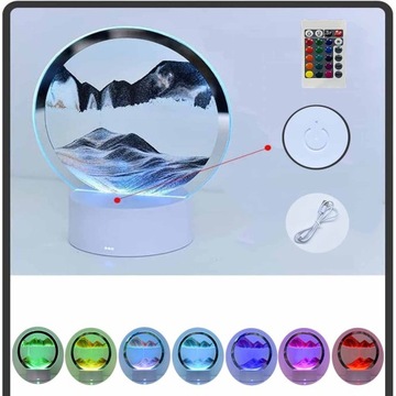 ДИНАМИЧЕСКОЕ ПЕСОЧНОЕ ДВИЖУЩЕЕ ИЗОБРАЖЕНИЕ LED 3D ПЕСОЧНОЕ ИСКУССТВО 7 ЦВЕТОВ