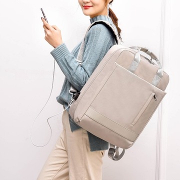 JQ 1005 рюкзак/сумка для ноутбука 15,6 см с USB, бежевый