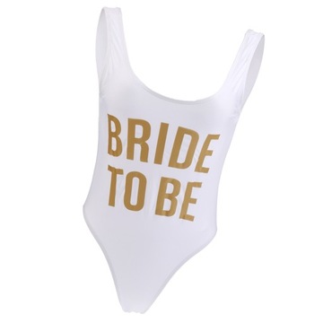 Bride to Be Gold Letters Print Kobiety Body S