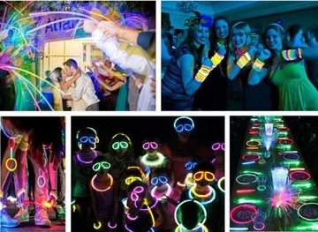 ŚWIATŁO CHEMICZNE ŚWIECĄCE BRANSOLETKI 100 SZTUK