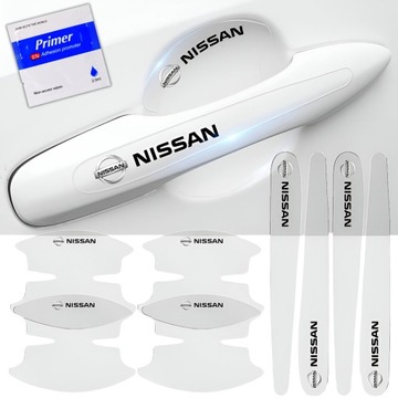 FOLIA OCHRONNA POD KLAMKI NISSAN DRZWI SAMOCHODOWE NAKLEJKI NA AUTO Z LOGO