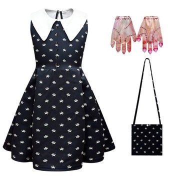 детские платья для косплея Adams Family Vest Dress B53-238