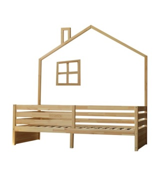 Łóżko pojedyncze domek – EWA – Drewno 160x80cm
