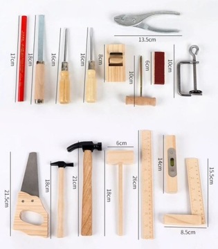 Большой деревянный набор инструментов для детей DIY Kit Box