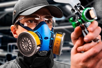 NEO TOOLS PÓŁMASKA SILIKONOWA NA DWA POCHŁANIACZE