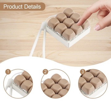 Keyboard Fidget Toy Stylowy dla dorosłych Prezent z silikonową smyczą Brązowy