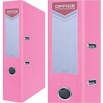 SEGREGATOR A4/75mm OFFICE PRODUCTS Z DŹWIGNIĄ PP RÓŻOWY