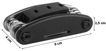 НАБОР ВЕЛОСИПЕДНЫХ КЛЮЧЕЙ ПЛОСКИЕ АЛЮМИНИЕВЫЕ РОЗЕТКИ 16 В 1