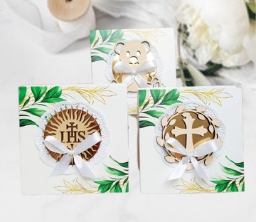 Pamiątka Komunii pudełeczko na gotówkę BIAŁE KRZYŻ