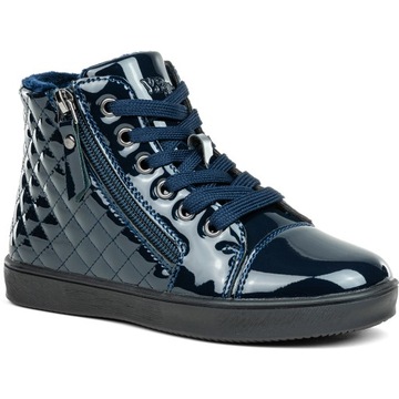 Trzewiki ocieplane SUWAK botki pikowane lakierowane wygodne lekkie Wojtyłko