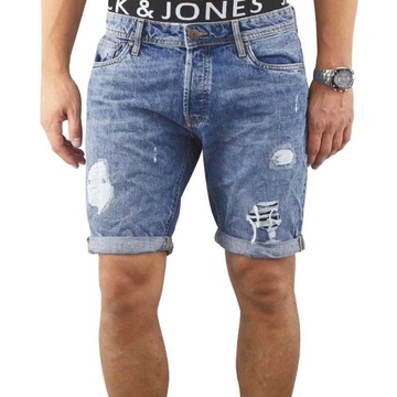 Okazja Jack & Jones Męskie spodenki jeansowe