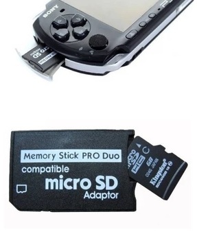 Карта Kingston на 32 ГБ + адаптер MS PRO DUO для PSP