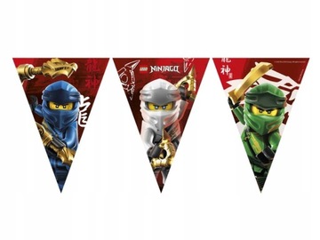 Baner girlanda flagi urodziny Lego Ninjago Klocki