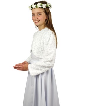 Болеро для причастия - мех для причастия - размер 140