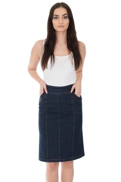 SPÓDNICA JEANS MIDI (38-54) KOLORY r.44