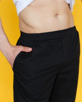 Мужские медицинские брюки-джоггеры черного цвета