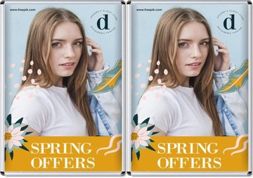 RAMKA ZATRZASKOWA A4 NA PLAKAT INFORMACYJNA x 2