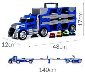 БОЛЬШОЙ грузовик с гоночной трассой, складной грузовик, 4хАВТО