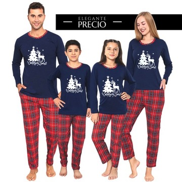 ЖЕНСКАЯ РОЖДЕСТВЕНСКАЯ ХЛОПКОВАЯ ПИЖАМА, ДЛИННЫЙ РУКАВ, С ПОЛЬСКОЙ НАПИСЬЮ Merry CHRISTMAS